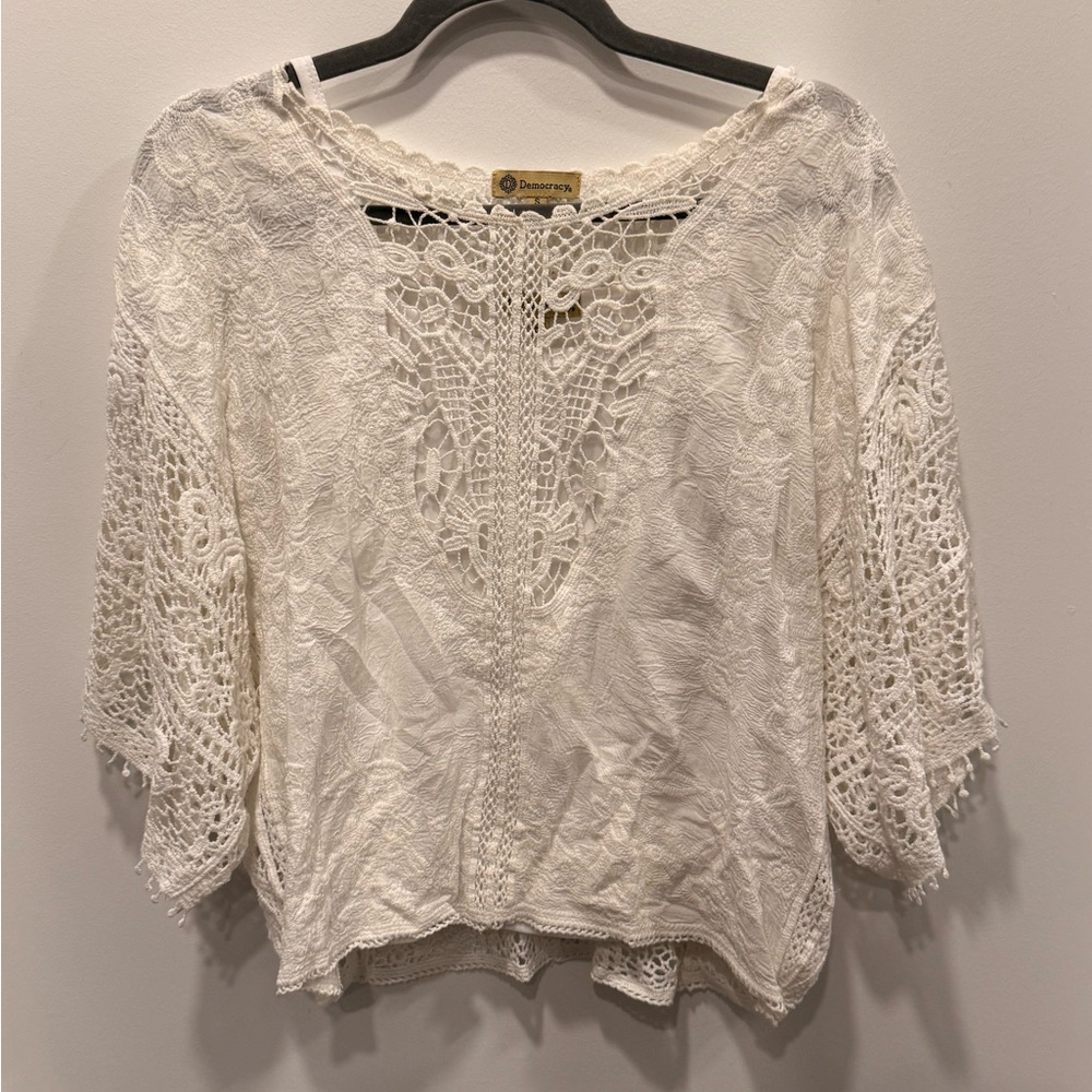 Women's White Lace Top